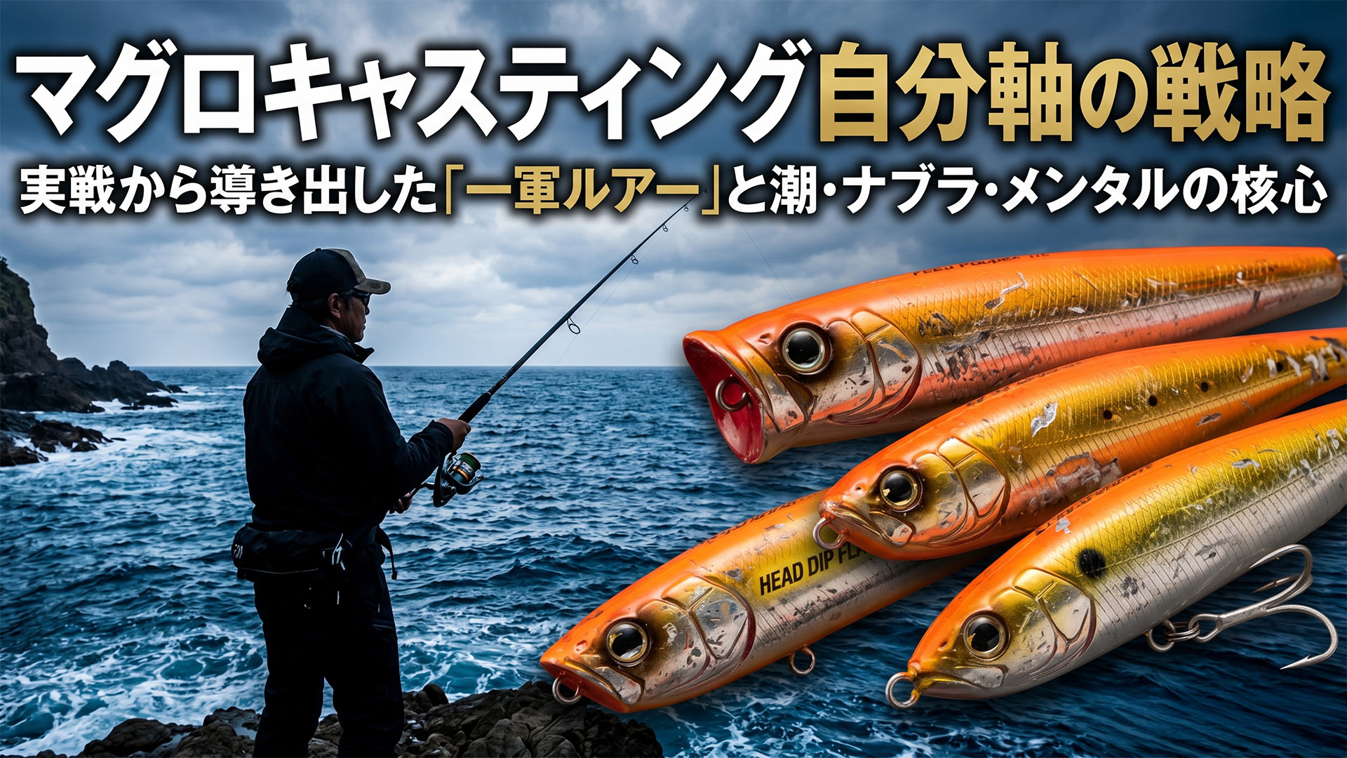 自分軸の戦略と強調し、一軍ルアーや潮・ナブラ・メンタル