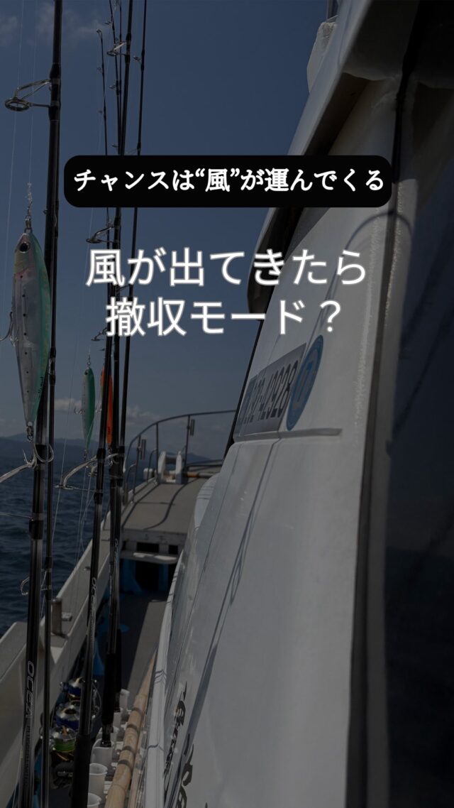 チャンスは“風”が運んでくる！
 風が出てきたら、撤収モード？ 　

いや、それ…チャンスかもしれません！